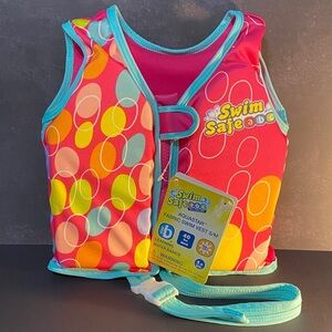 Kids Swim Vest - Vibrant Pink and Yellow